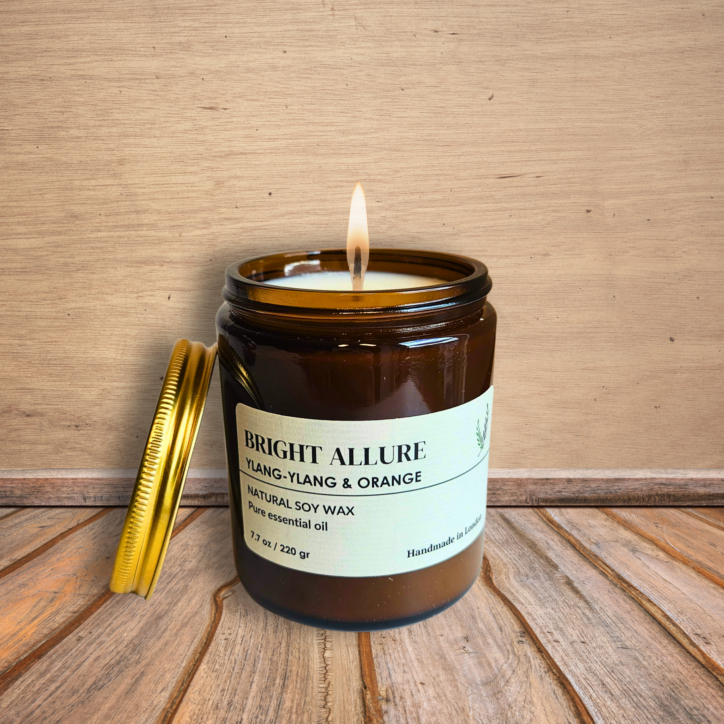 Best Ylang-Ylang & Orange Candle – Natural Soy Wax, Long-Lasting Burn up to 45 Hours, Aromatherapy Essential Oils, Handmade in UK, Vegan & Non-Toxic Gift