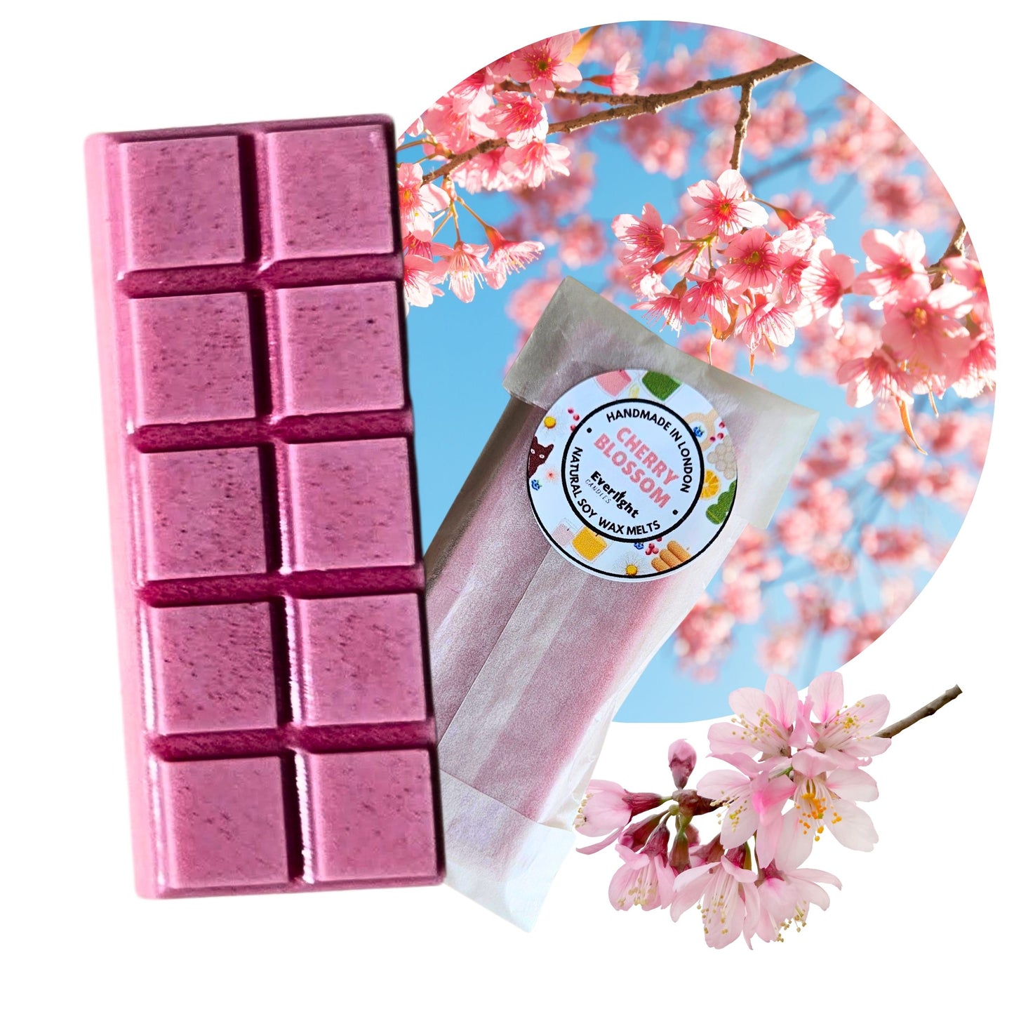 Soy Wax Melts Handmade & Hand-Poured in London Strong and Long Lasting Eco-Friendly & Vegan Home Fragrance Gift 45g Wax Bar
