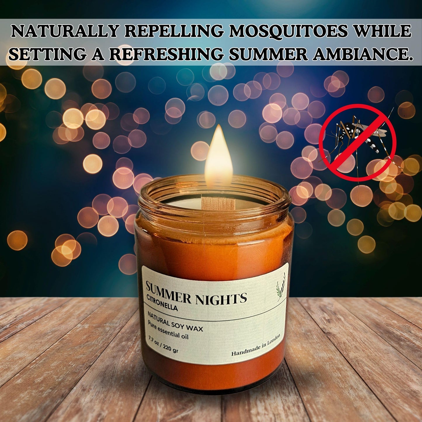 Soy Wax Scented Candle with Crackling Wooden Wick Handmade in the UK with Pure Essential Oils for Aromatherapy Long Lasting Natural Aroma Thoughtful Gift for Women and Men