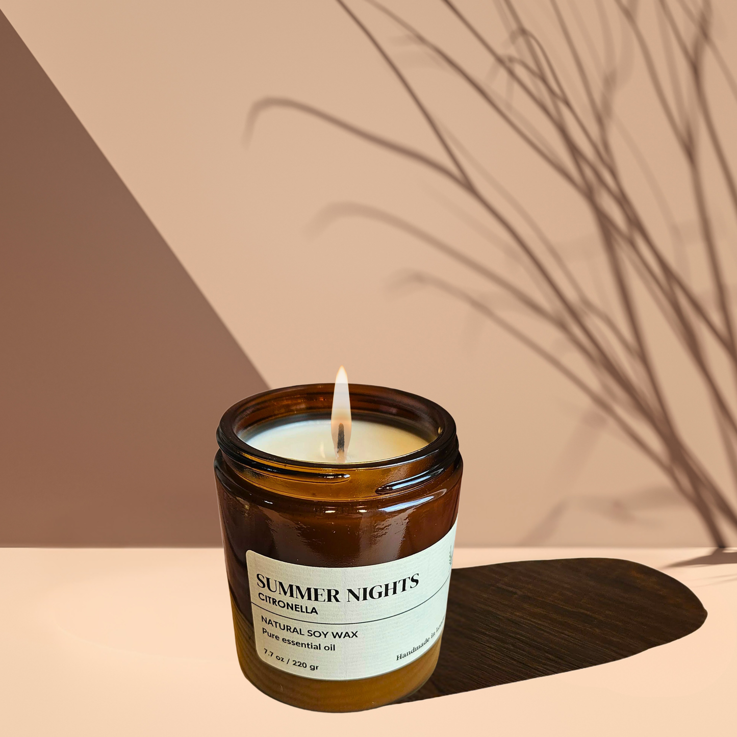 Best Citronella Candle for Outdoors – Natural Soy Wax, Mosquito Repellent, Long Lasting Clean Burn, Handmade in UK