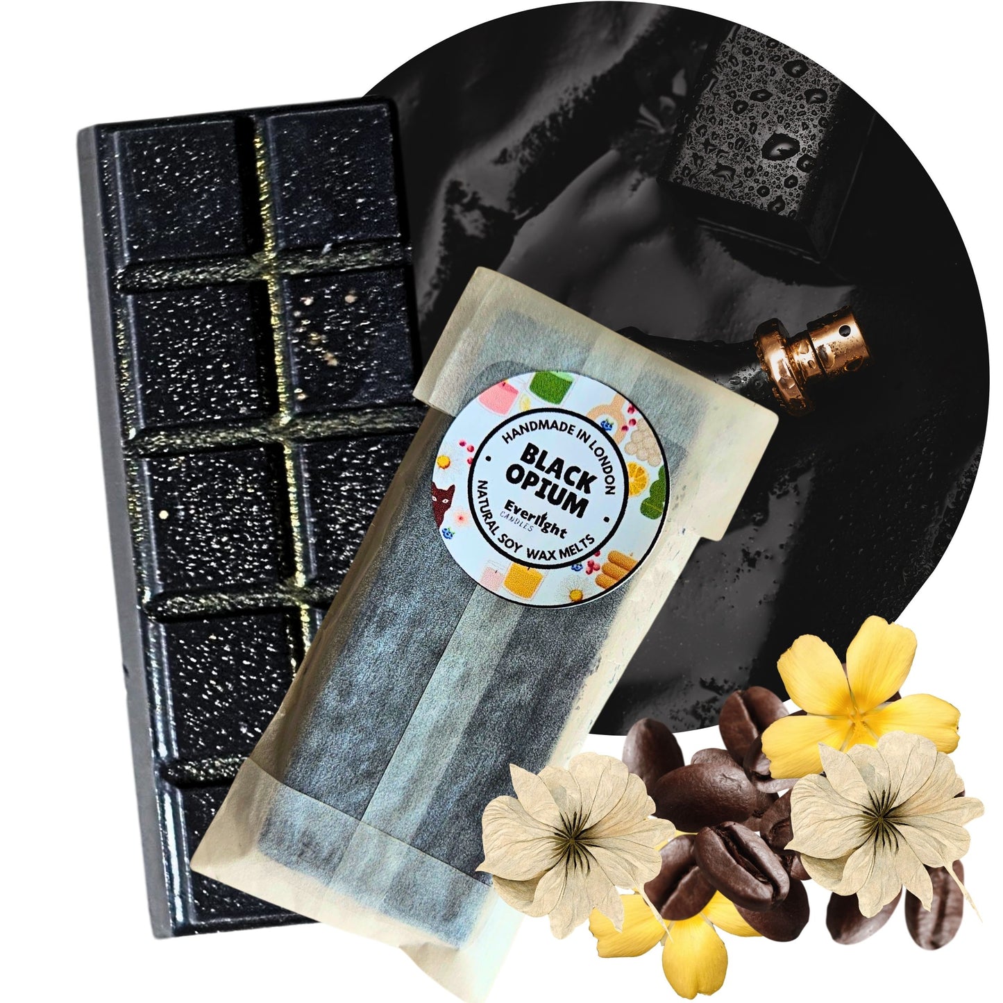 Soy Wax Melts Handmade & Hand-Poured in London Strong and Long Lasting Eco-Friendly & Vegan Home Fragrance Gift 45g Wax Bar