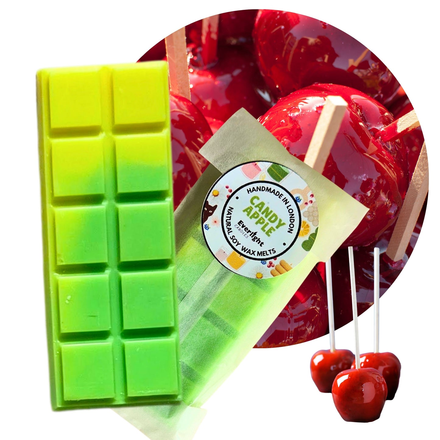 Soy Wax Melts Handmade & Hand-Poured in London Strong and Long Lasting Eco-Friendly & Vegan Home Fragrance Gift 45g Wax Bar