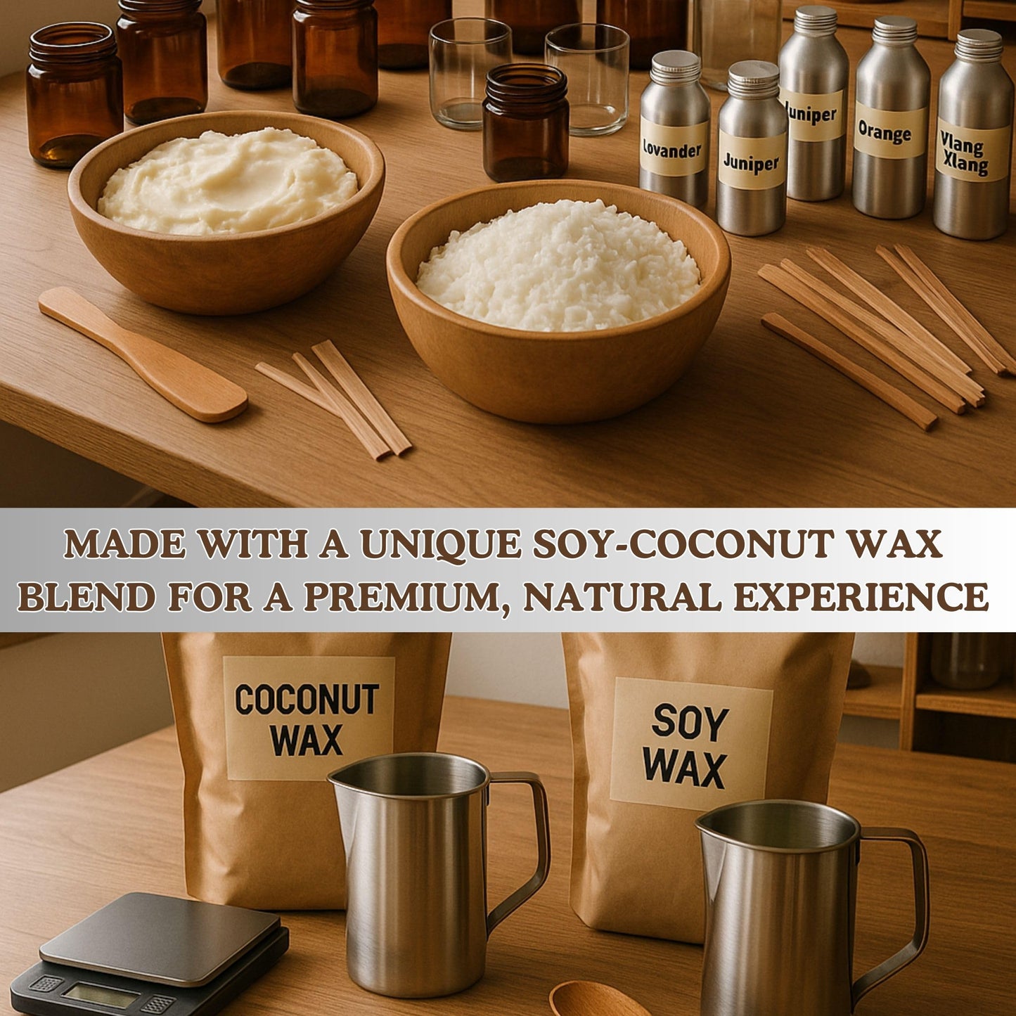 Handmade Scented Candle Soy Wax with Premium Fragrance Oil Stylish Jar Home Ambience and Gift Made in UK
