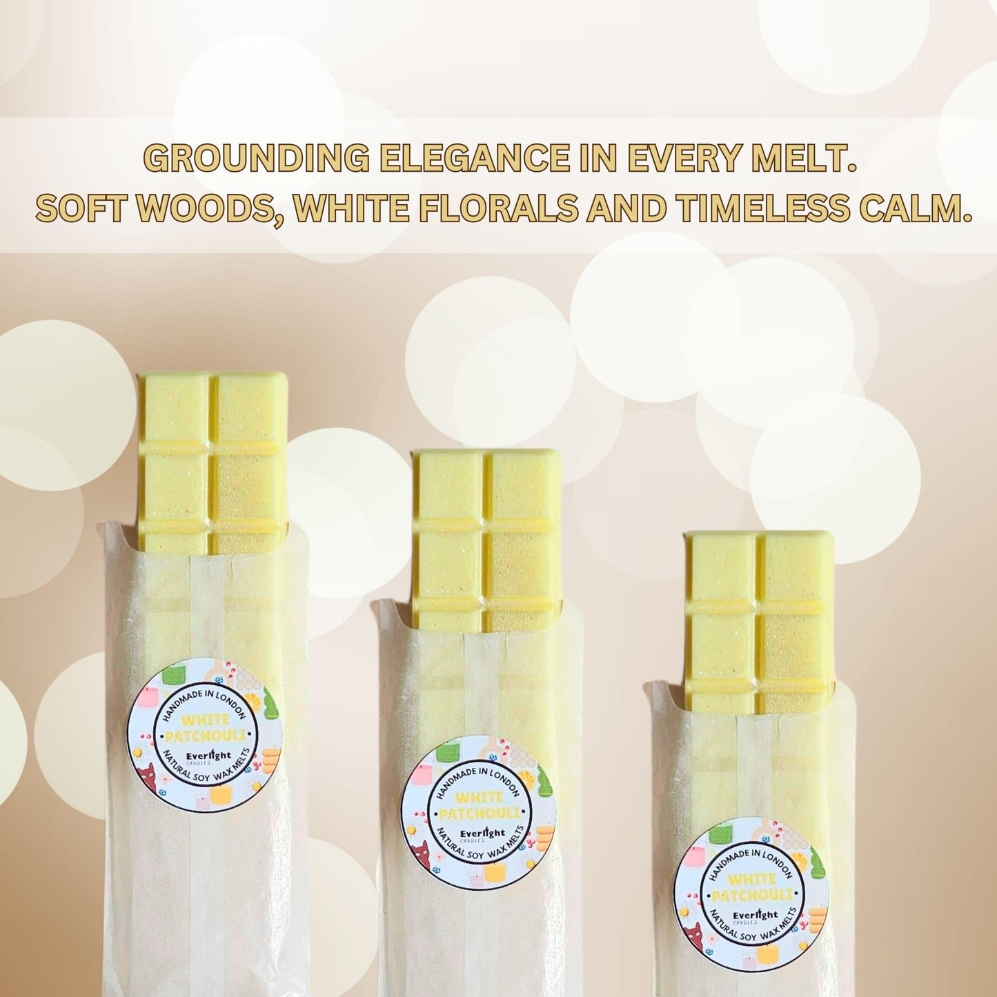 Soy Wax Melts Handmade & Hand-Poured in London Strong and Long Lasting Eco-Friendly & Vegan Home Fragrance Gift 45g Wax Bar