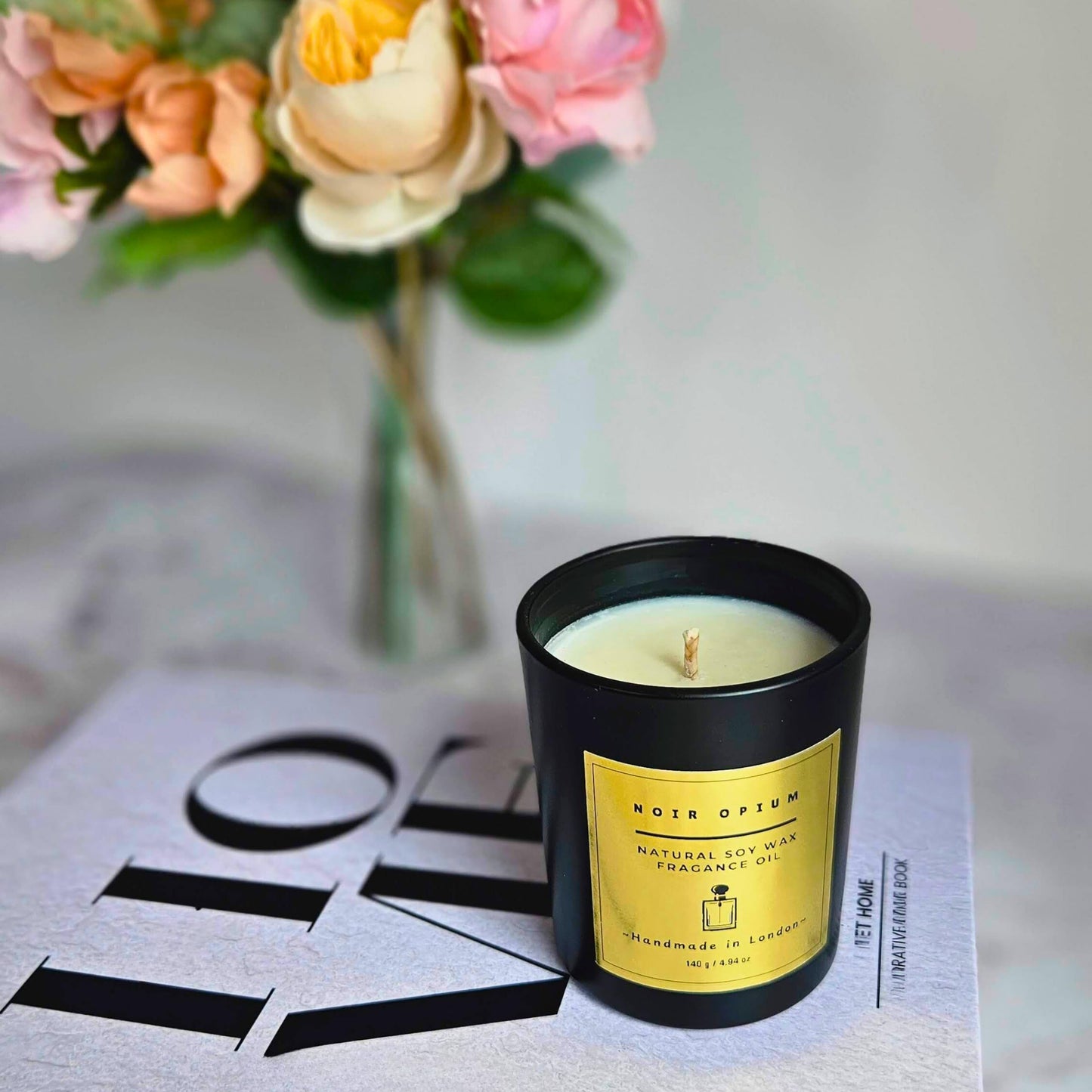 Handmade Scented Candle Soy Wax with Premium Fragrance Oil Stylish Jar Home Ambience and Gift Made in UK